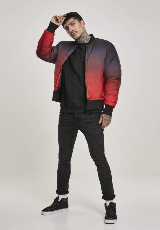 Callisto Men's Clothing Gradient Bomber Jacket