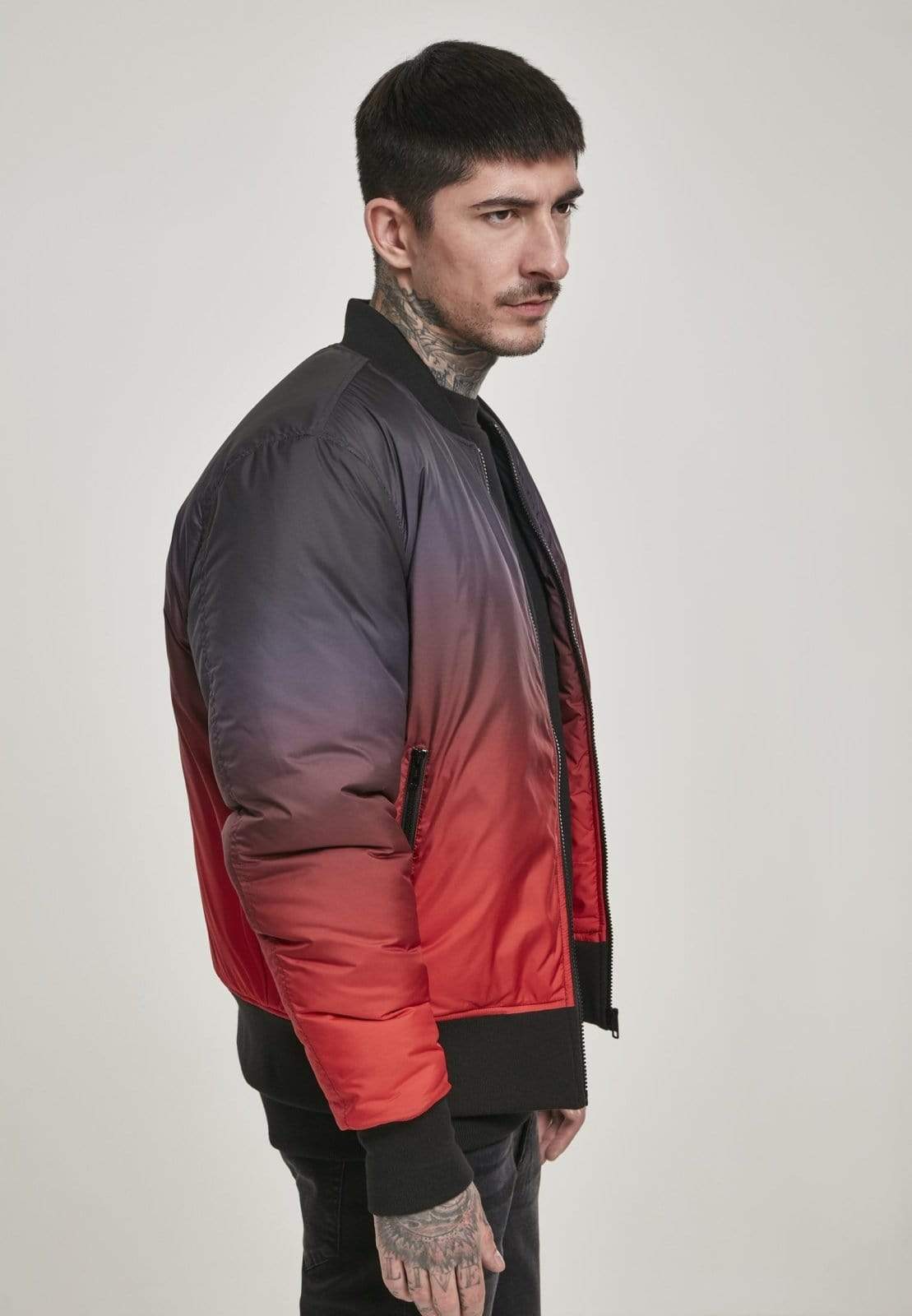 Callisto Men's Clothing Gradient Bomber Jacket