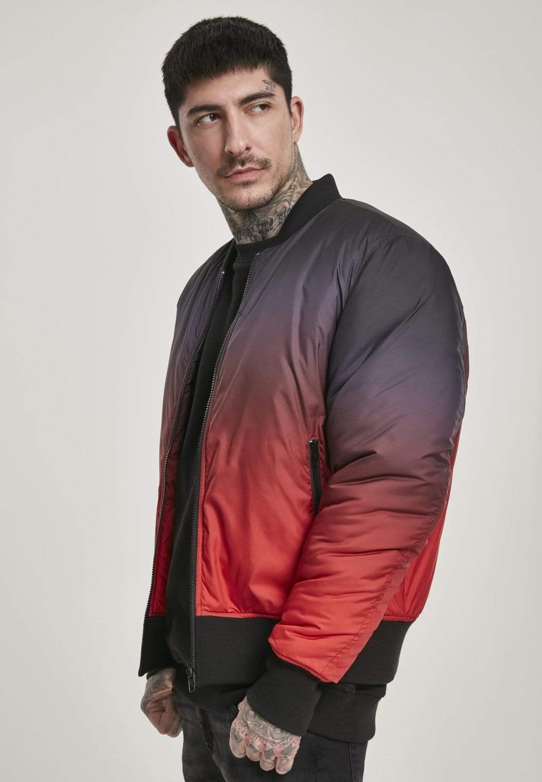 Callisto Men's Clothing Gradient Bomber Jacket