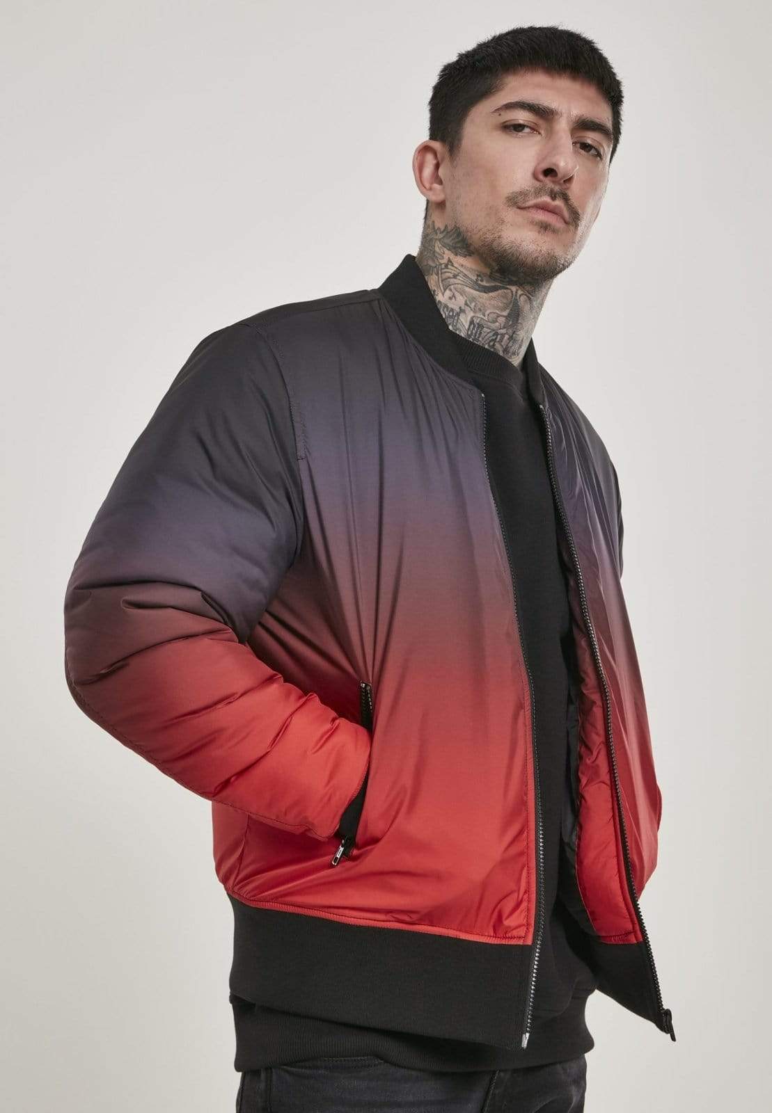 Callisto Men's Clothing Gradient Bomber Jacket