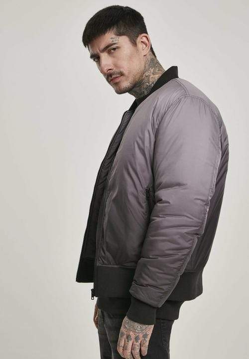 Callisto Men's Clothing L / Black/Grey Gradient Bomber Jacket