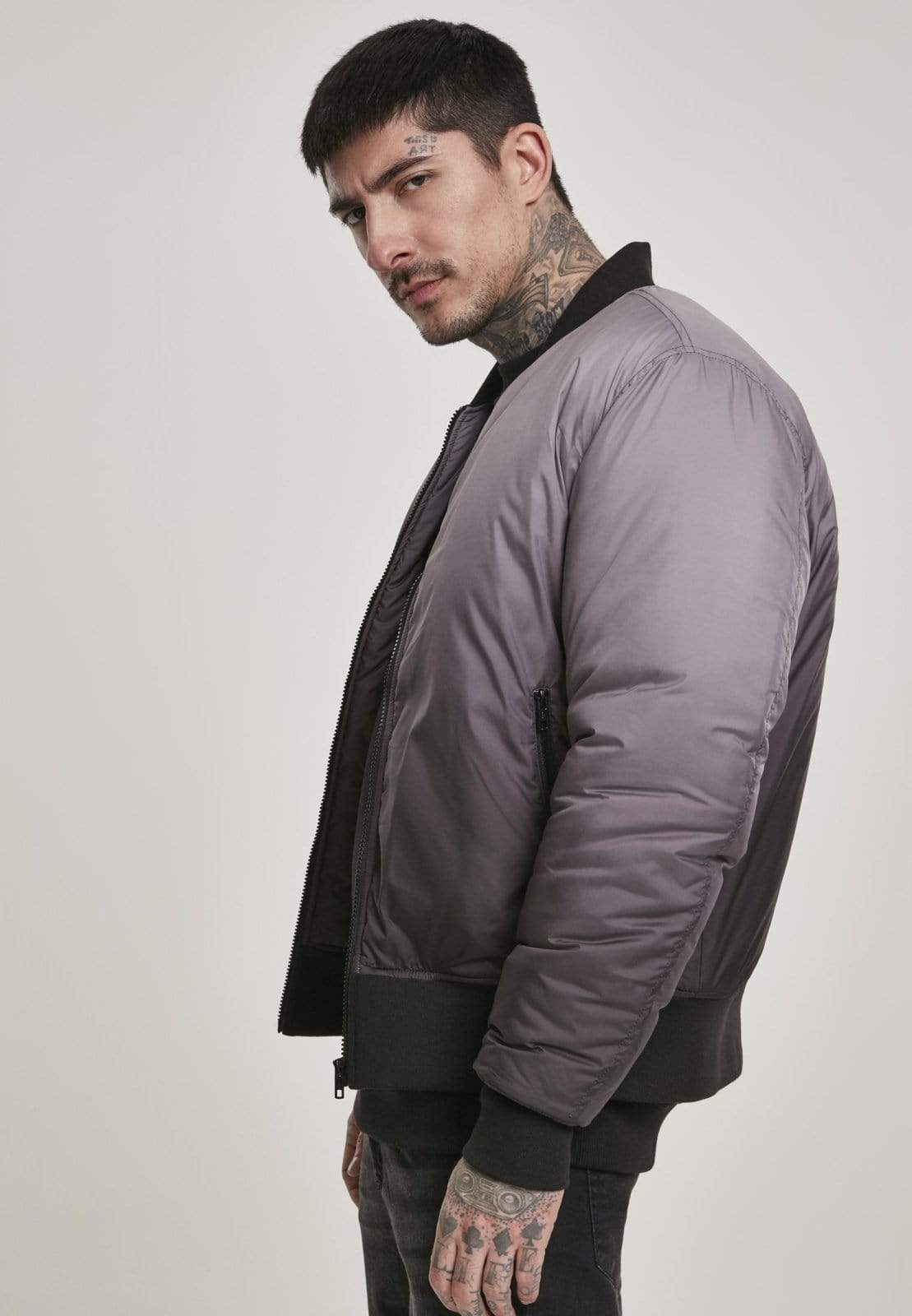 Callisto Men's Clothing Gradient Bomber Jacket