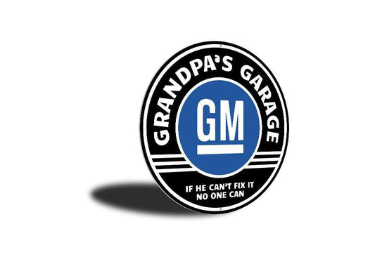 Orchid Eurybia Home Decor Grandpa's Garage GM Car Sign