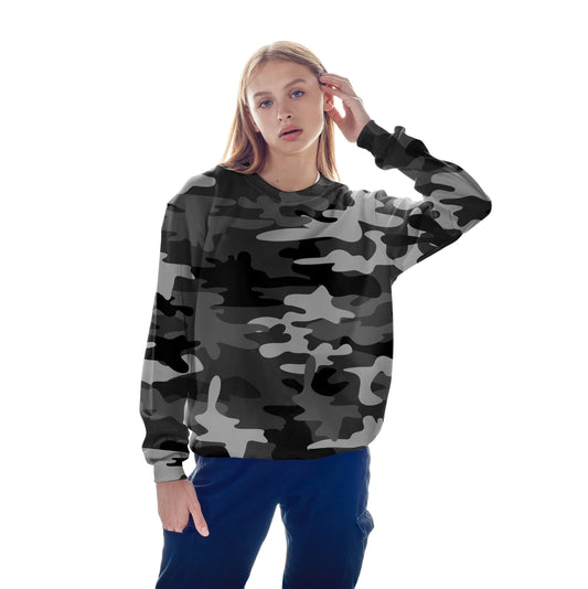 Lavender Millie Women's Clothing Gray Camo Sweatshirt