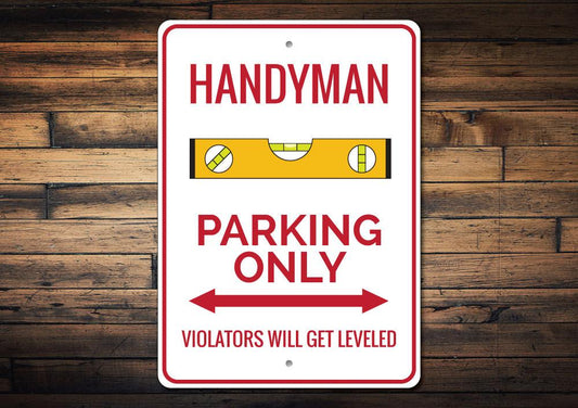 Orchid Eurybia Home Decor Handyman Parking Sign