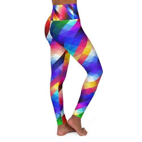 Grey Coco Activewear 2XL High Waisted Leggings, Multicolor Gradient