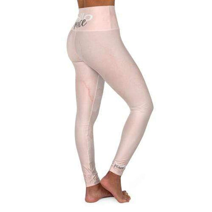 Grey Coco Activewear 2XL High Waisted Leggings, Peach Marble