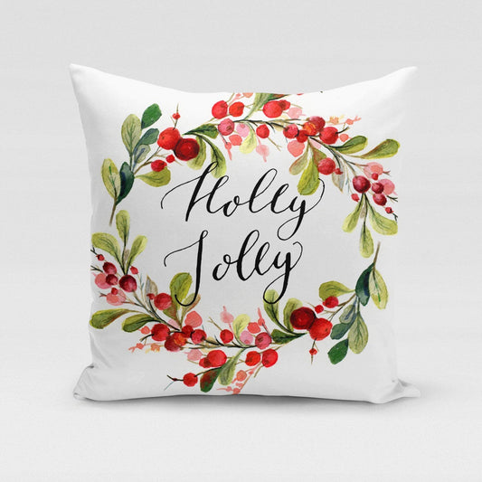Orange Poppy Textiles & Pillows Holly Jolly Pillow Cover