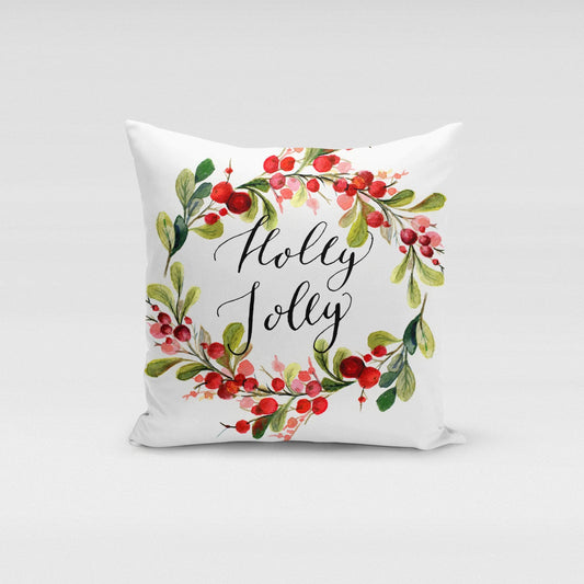 Orange Poppy Textiles & Pillows Holly Jolly Pillow Cover