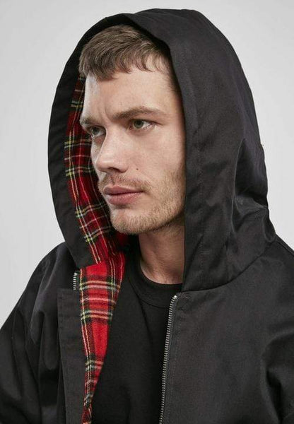 Callisto Men's Clothing L / Black Hooded Harrington Jacket