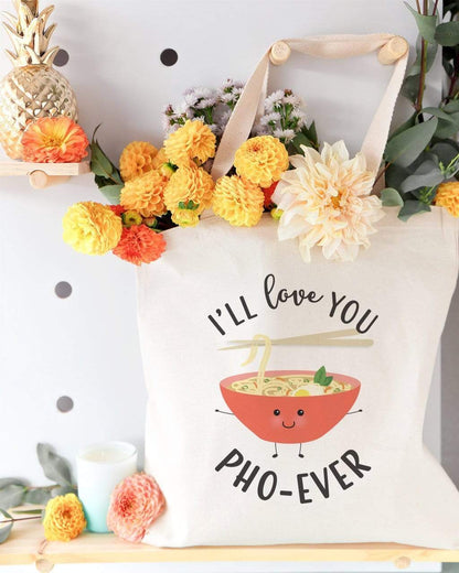 Turquoise Andromeda Totes & Beach Bags I'll Love You Pho-Ever Tote Bag