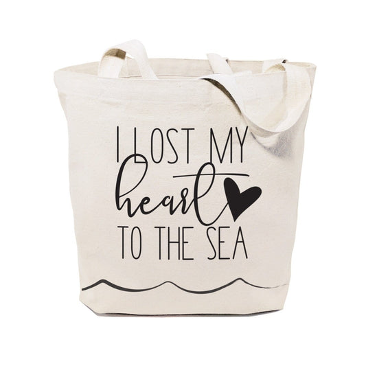 Turquoise Andromeda Totes & Beach Bags I Lost My Heart to the Sea Tote Bag