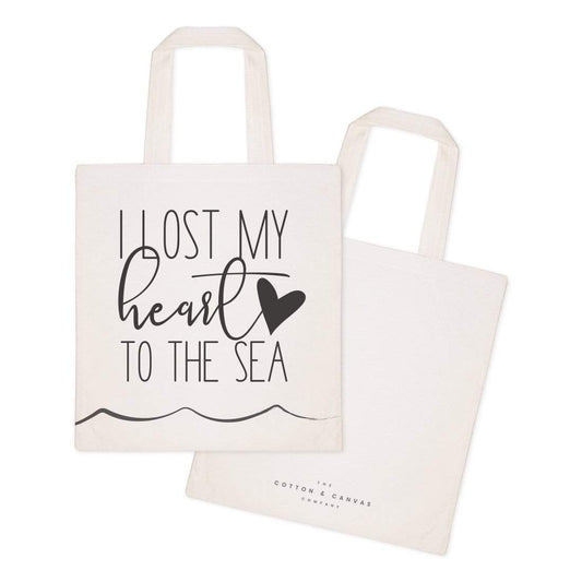 Turquoise Andromeda Totes & Beach Bags I Lost My Heart to the Sea Tote Bag