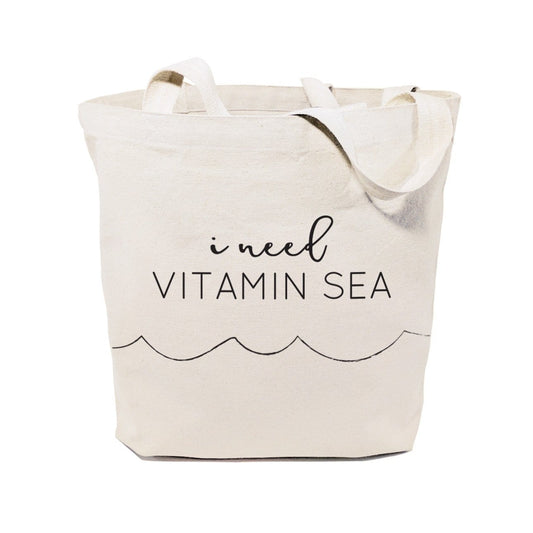 Turquoise Andromeda Totes & Beach Bags I Need Vitamin Sea Tote Bag