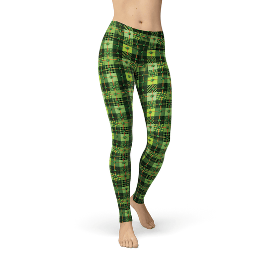 Orange Poppy Leggings Jean Clover Patchwork Leggings