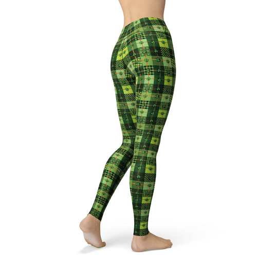 Orange Poppy Leggings Jean Clover Patchwork Leggings