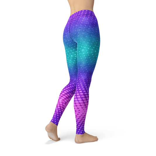 Orange Poppy Leggings Jean Colorful Dots Leggings