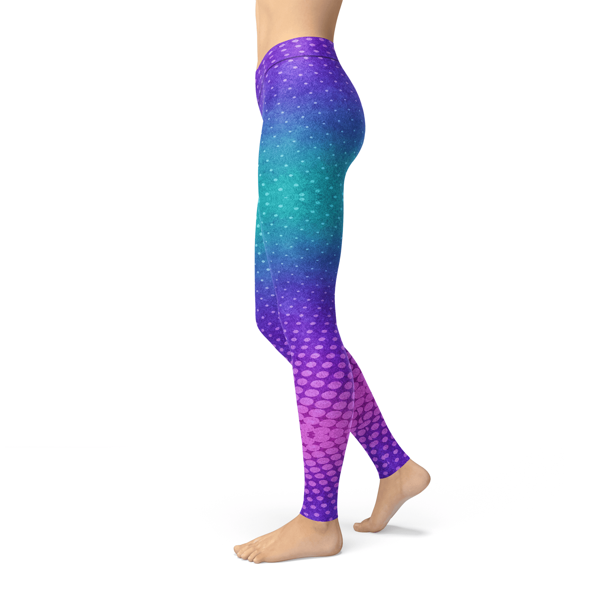 Orange Poppy Leggings Jean Colorful Dots Leggings