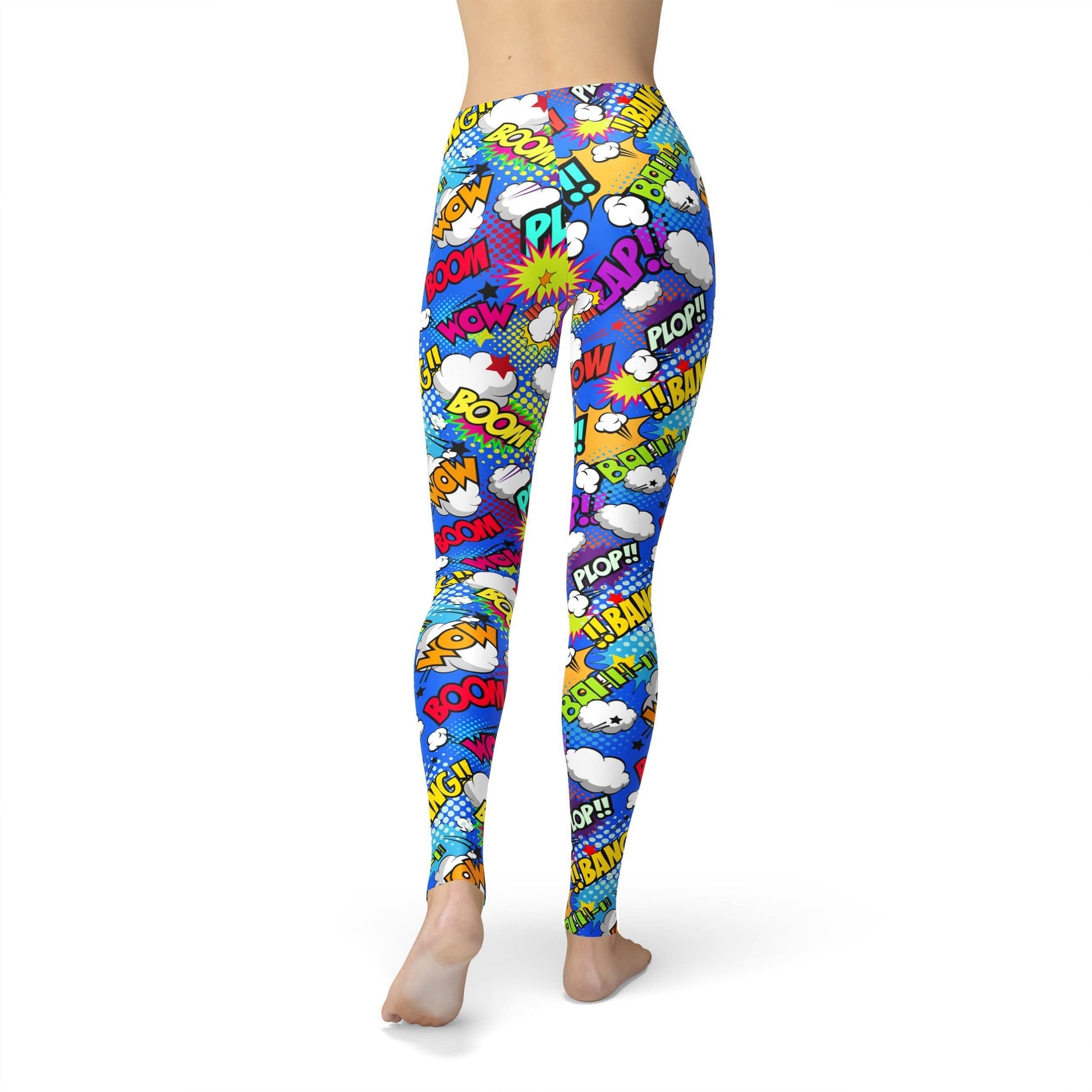 Orange Poppy Leggings Jean Comic Book Leggings