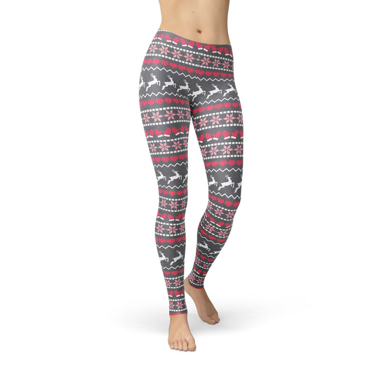 Orange Poppy Leggings Jean Grey Holiday Sweater Leggings