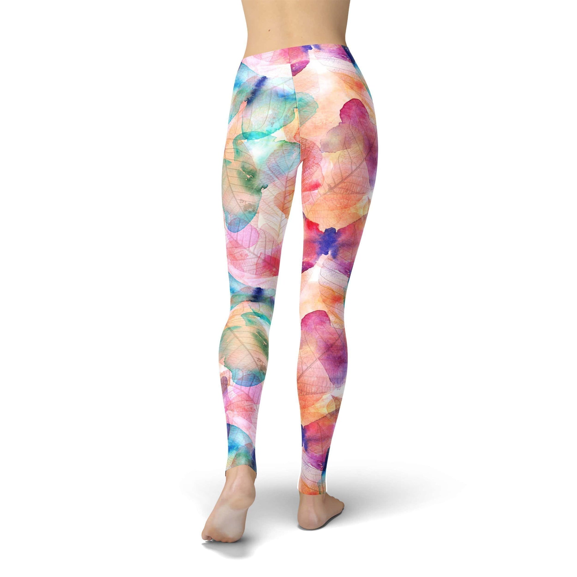 Orange Poppy Leggings Jean Pastel Butterflies Leggings