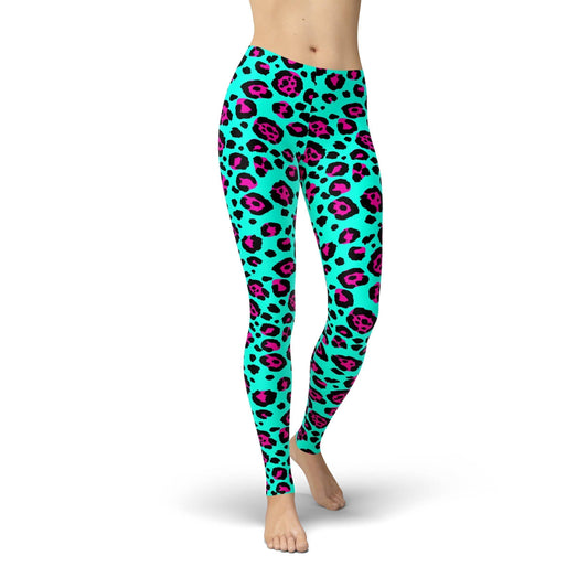 Orange Poppy Leggings Jean Pink and Blue Cheetah Leggings