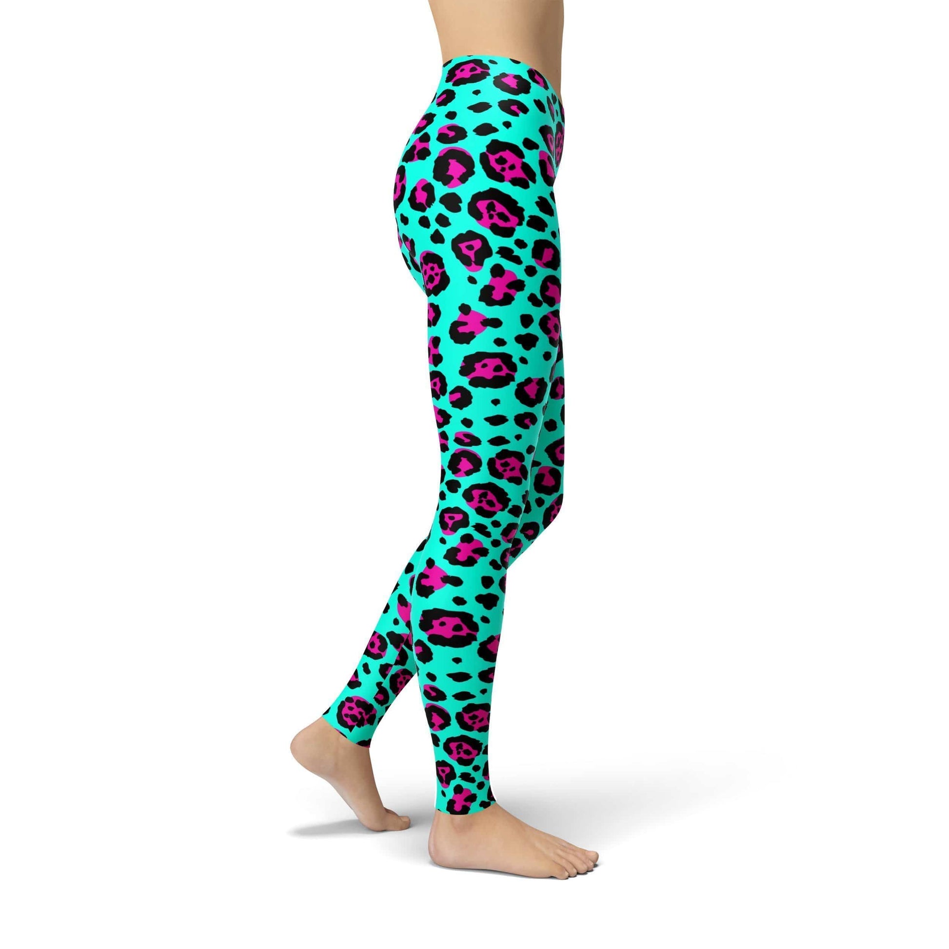 Orange Poppy Leggings Jean Pink and Blue Cheetah Leggings
