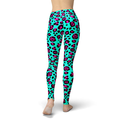 Orange Poppy Leggings Jean Pink and Blue Cheetah Leggings