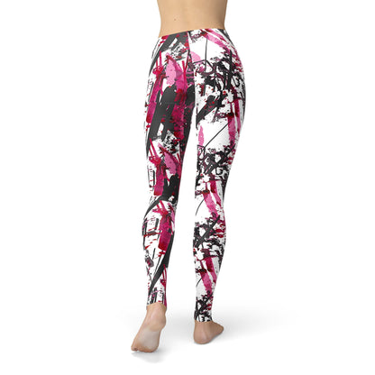 Orange Poppy Leggings Jean Pink Charcoal Marker Leggings