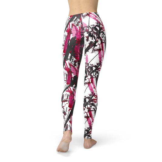 Orange Poppy Leggings Jean Pink Charcoal Marker Leggings