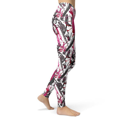 Orange Poppy Leggings Jean Pink Charcoal Marker Leggings