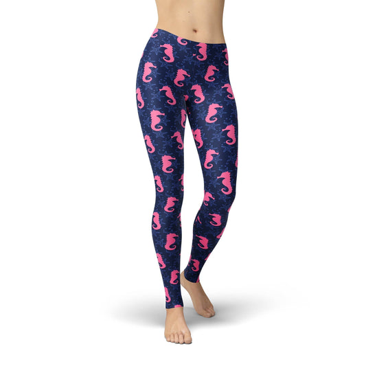 Orange Poppy Leggings Jean Seahorse Leggings