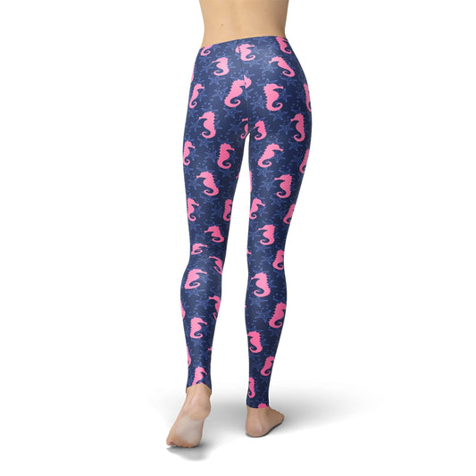 Orange Poppy Leggings Jean Seahorse Leggings