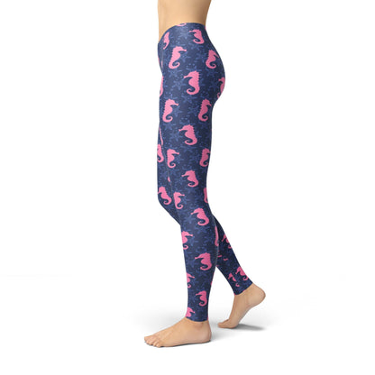 Orange Poppy Leggings Jean Seahorse Leggings