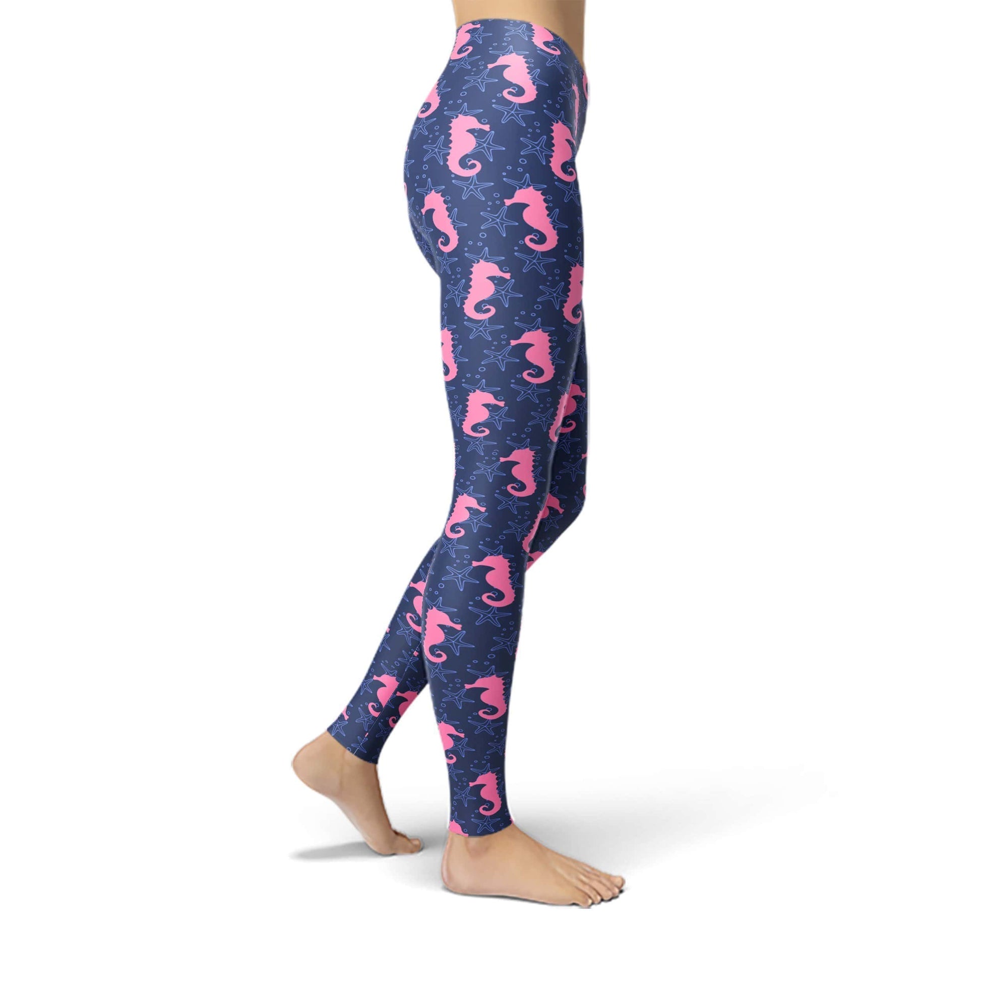 Orange Poppy Leggings Jean Seahorse Leggings
