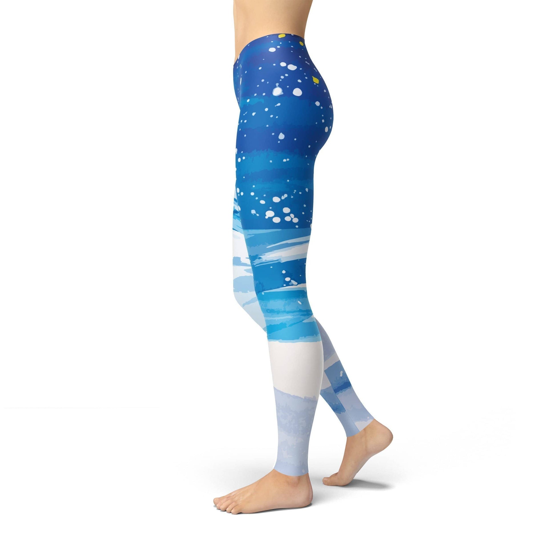 Orange Poppy Leggings Jean Snowy Trees Leggings