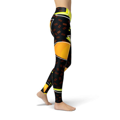 Orange Poppy Leggings Jean Witches Candies Leggings