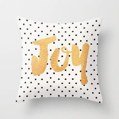 Scorpius Textiles & Pillows Joy - Polka dots and gold Pillow