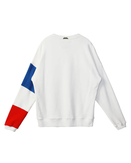 Lemon Hera Men's Clothing Konus Color Blocked White Sweatshirt