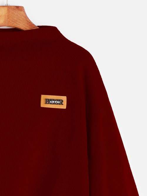 Celeste Women's Clothing Lantern Sleeve Patch Sweatshirt
