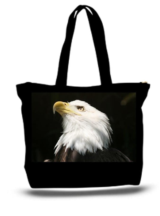 Red Europa Home Decor Large  Tote Grocery & Stuff Bag American Bald Eagle