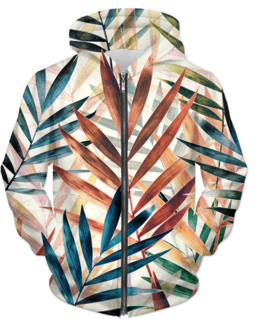 Scorpius Sweaters & Hoodies LEAVES1 UNISEX ZIP HOODIE