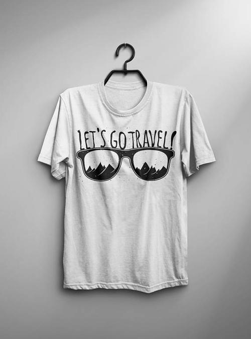 Green Lucky Men's Clothing Let's Go Travel Men's Tee