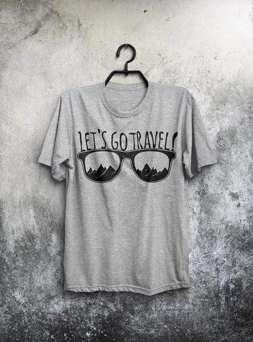 Green Lucky Men's Clothing Let's Go Travel Men's Tee