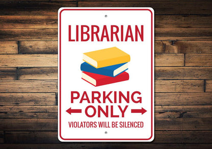 Orchid Eurybia Home Decor Librarian Parking Sign