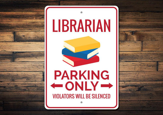 Orchid Eurybia Home Decor Librarian Parking Sign