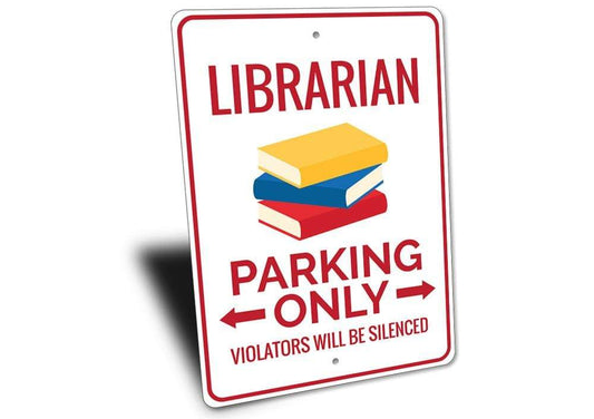 Orchid Eurybia Home Decor Librarian Parking Sign