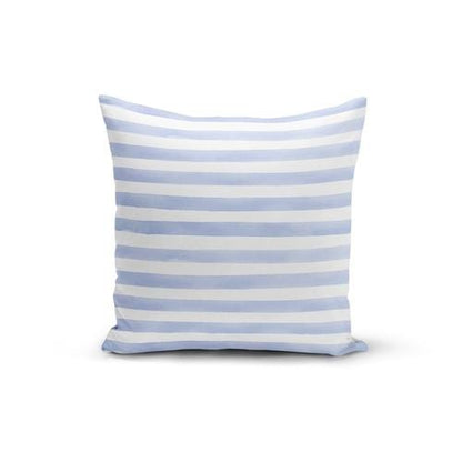 Orange Poppy Textiles & Pillows 12x16 / Multicolored Light Blue Stripes Pillow Cover