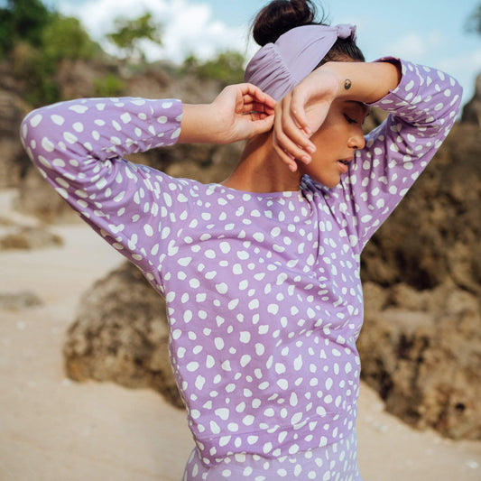 Cocoa Brunn Sweaters & Hoodies Lilac Purple Organic Cotton Sweatshirt