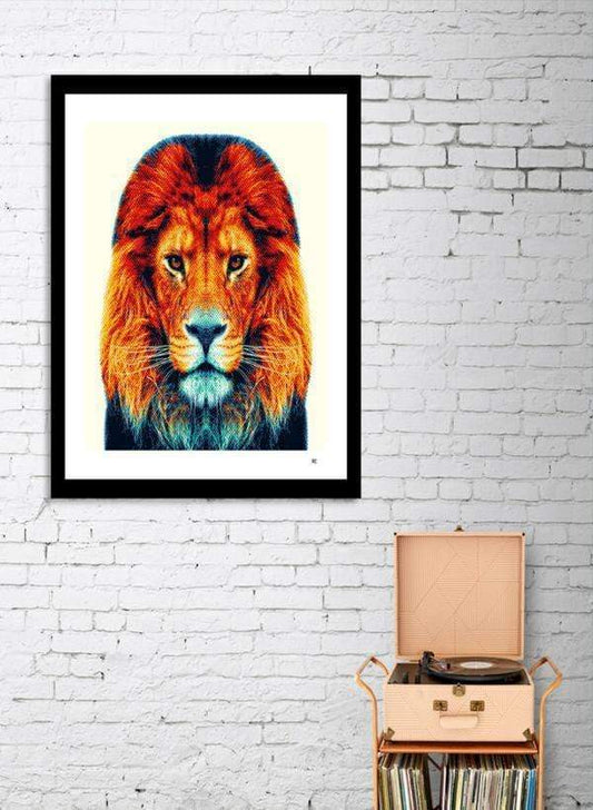 Scorpius Home Decor Lion - Colorful Animals  Frame